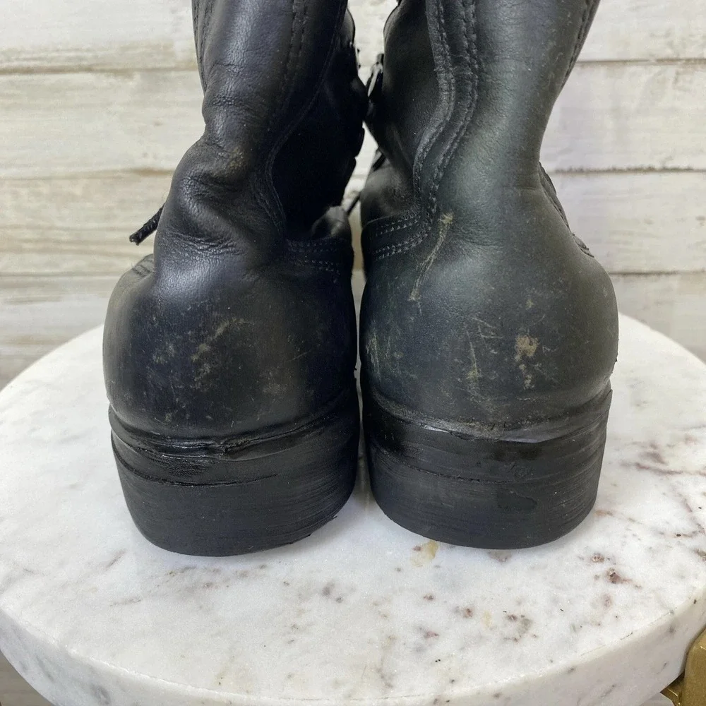 VTG Vietnam Combat Boots US Military Sz 4.5N Black PJ 9-88 Grunge Gothic Soldier